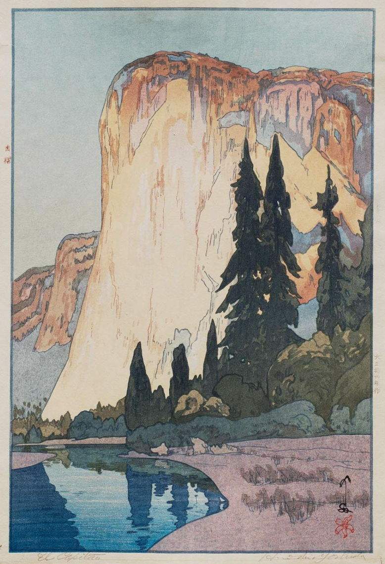 Hiroshi Yoshida “El Capitan” 1925 woodblock print