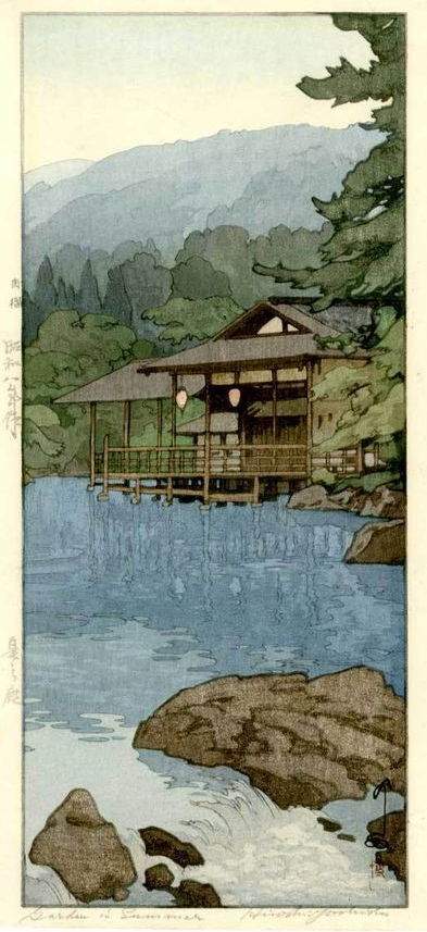 Hiroshi Yoshida “Garden in Summer” 1933 woodblock print