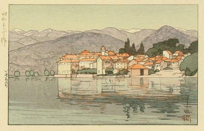 Hiroshi Yoshida “Isola Bela” 1928 woodblock print