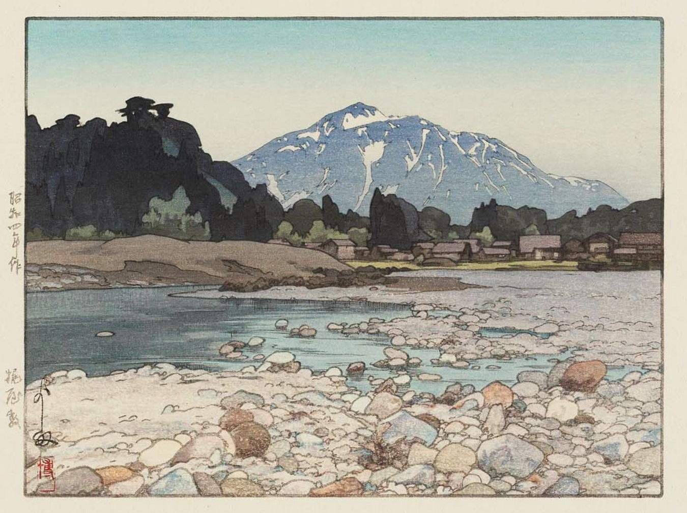 Hiroshi Yoshida “Kajiyashiki” 1929 woodblock print