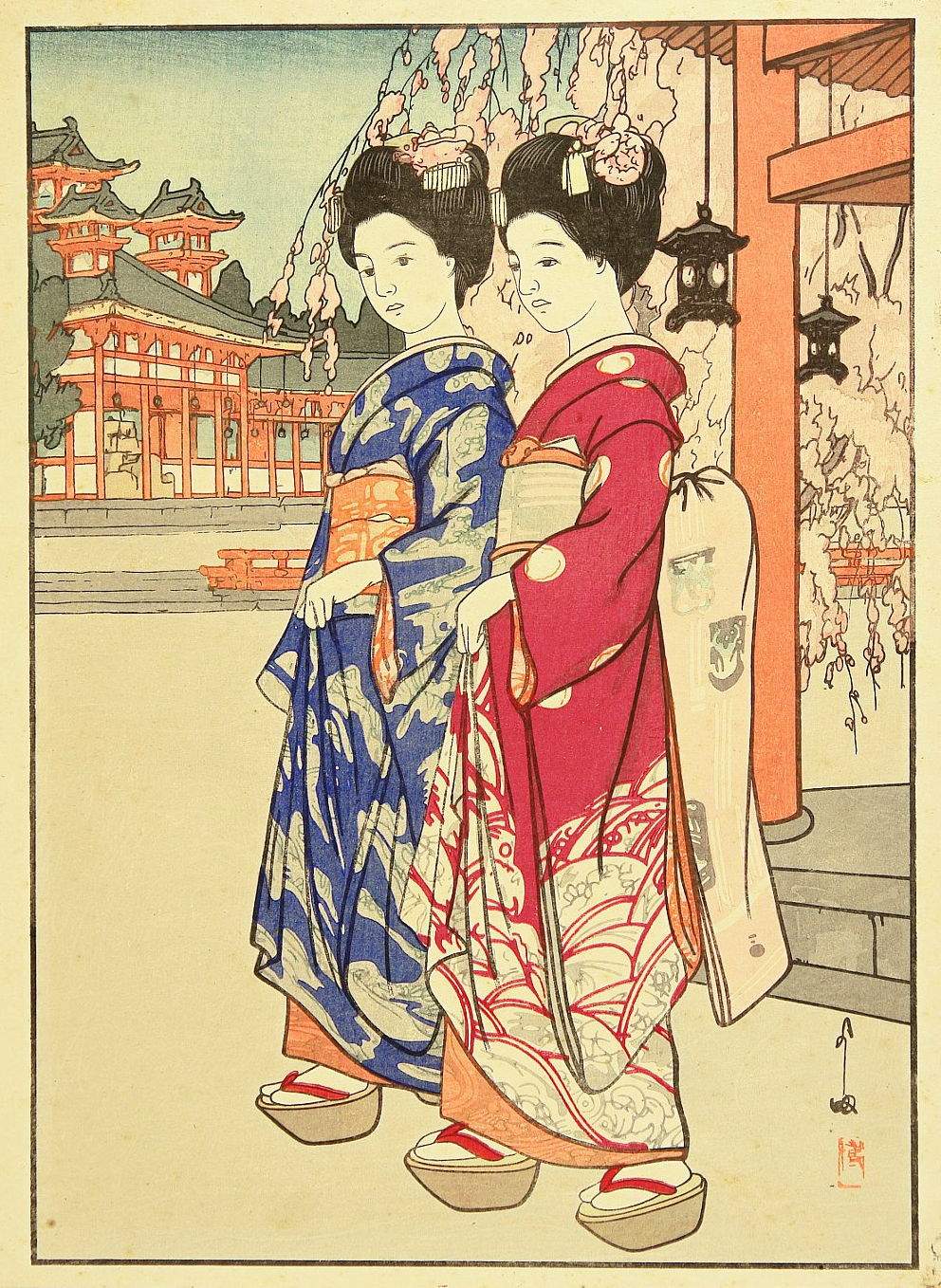 Hiroshi Yoshida “Maiko” 1929 woodblock print
