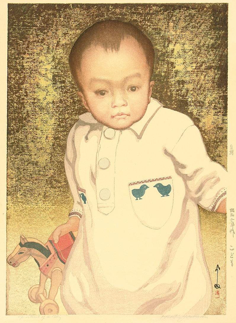 Hiroshi Yoshida “Portrait of a Boy” 1927 woodblock print