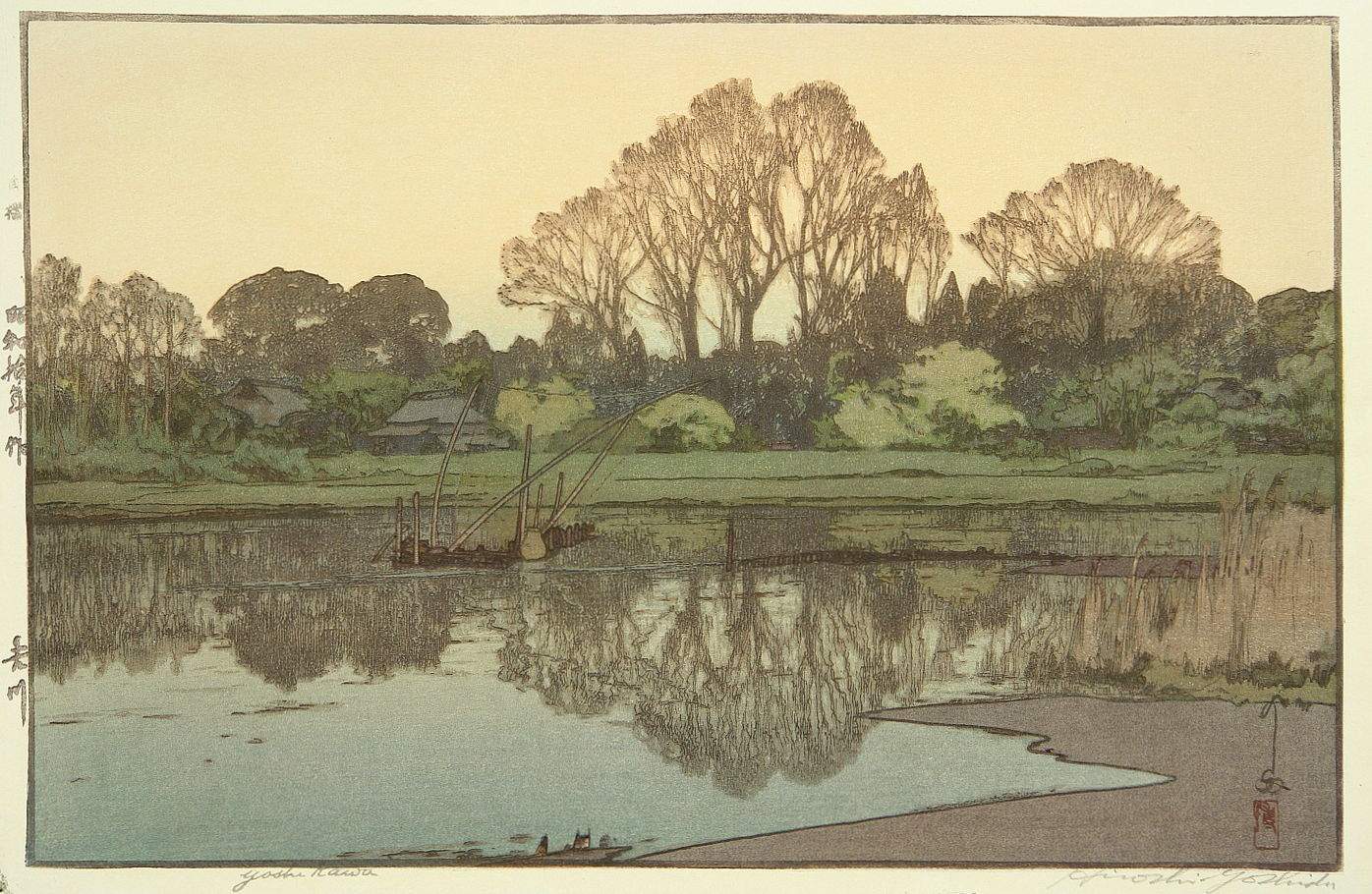 Hiroshi Yoshida “Yoshikawa” 1935 woodblock print