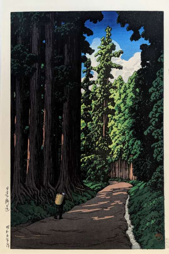 Hasui Kawase “The Nikkō Highway” woodblock print thumbnail