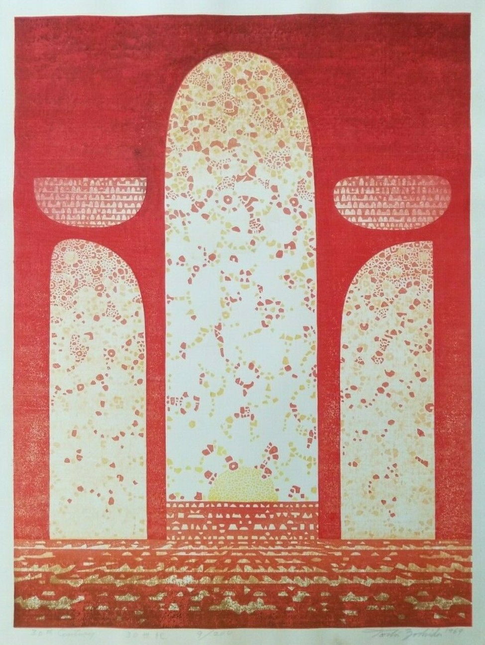 Toshi Yoshida “30th Century” 1969 woodblock print