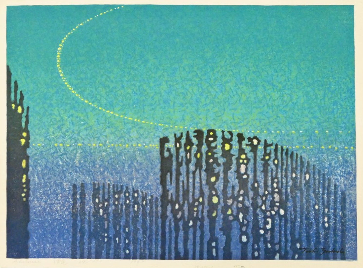 Toshi Yoshida “Abstruse” 1964 woodblock print