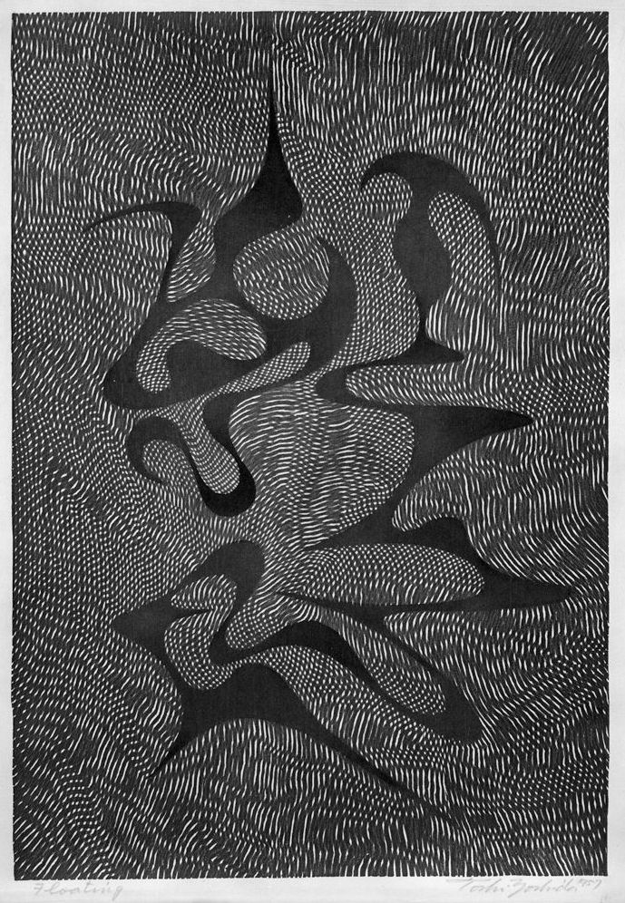 Toshi Yoshida “Floating” 1957 woodblock print