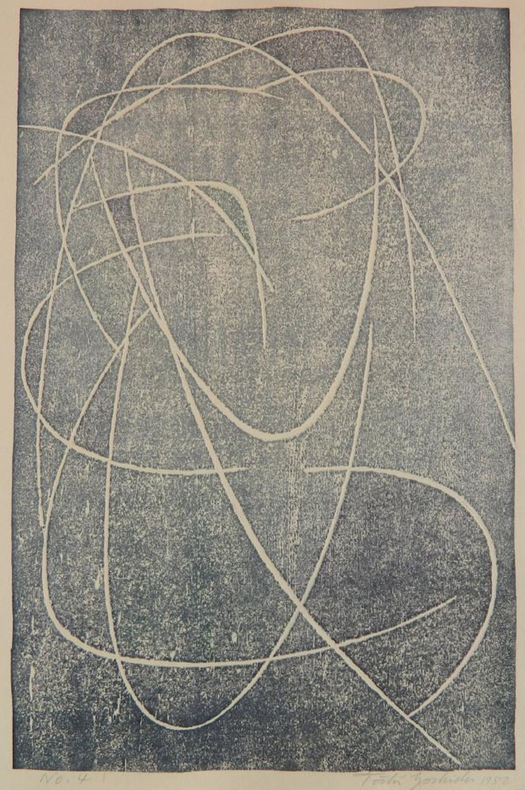 Toshi Yoshida “No. 4” 1952 woodblock print