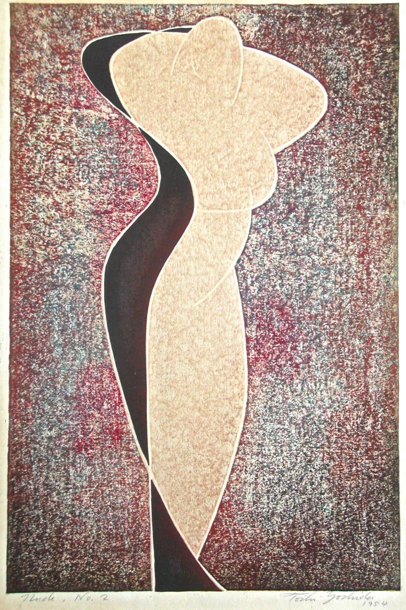 Toshi Yoshida “Nude, No. 2” 1954 woodblock print