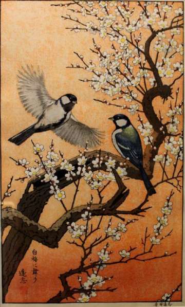 Toshi Yoshida “Spring (Flying around White Plum Tree)” 1977 thumbnail