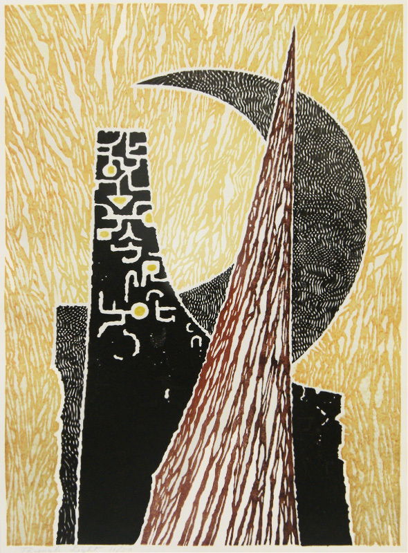 Toshi Yoshida “Through Light” 1962 woodblock print