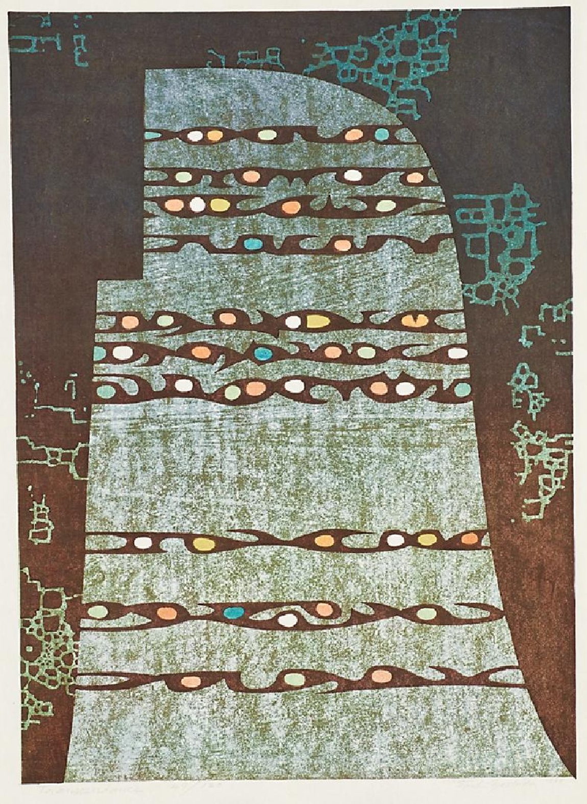 Toshi Yoshida “Transcendence” 1968 woodblock print