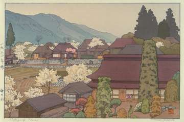 Toshi Yoshida “Village of Plums” 1951 thumbnail
