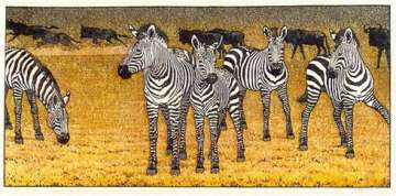 Toshi Yoshida “Zebras and Gnus” 1978 thumbnail